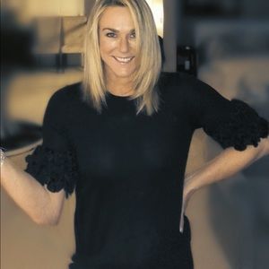 Burberry silk embellished sleeve cashmere sweater